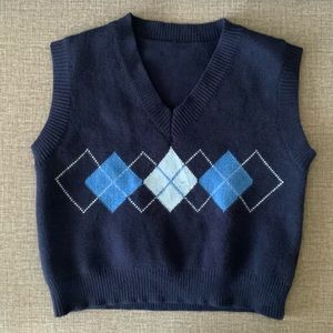 Blue Argyle Sweater Vest